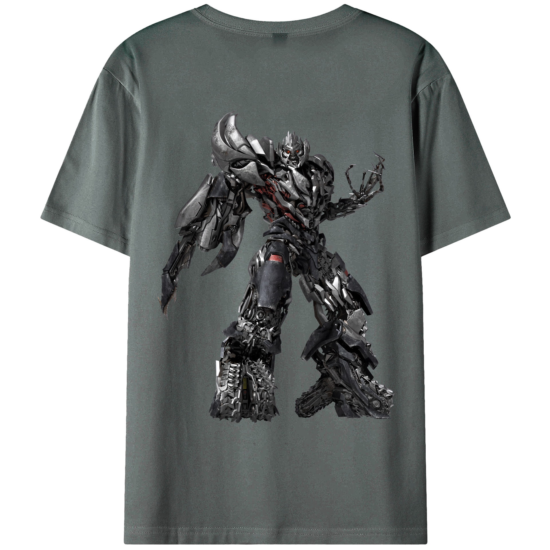 （画像用） Transformers トランスフォーマー 綿100％ メンズ半袖Tシャツ（バックプリント） 通気性